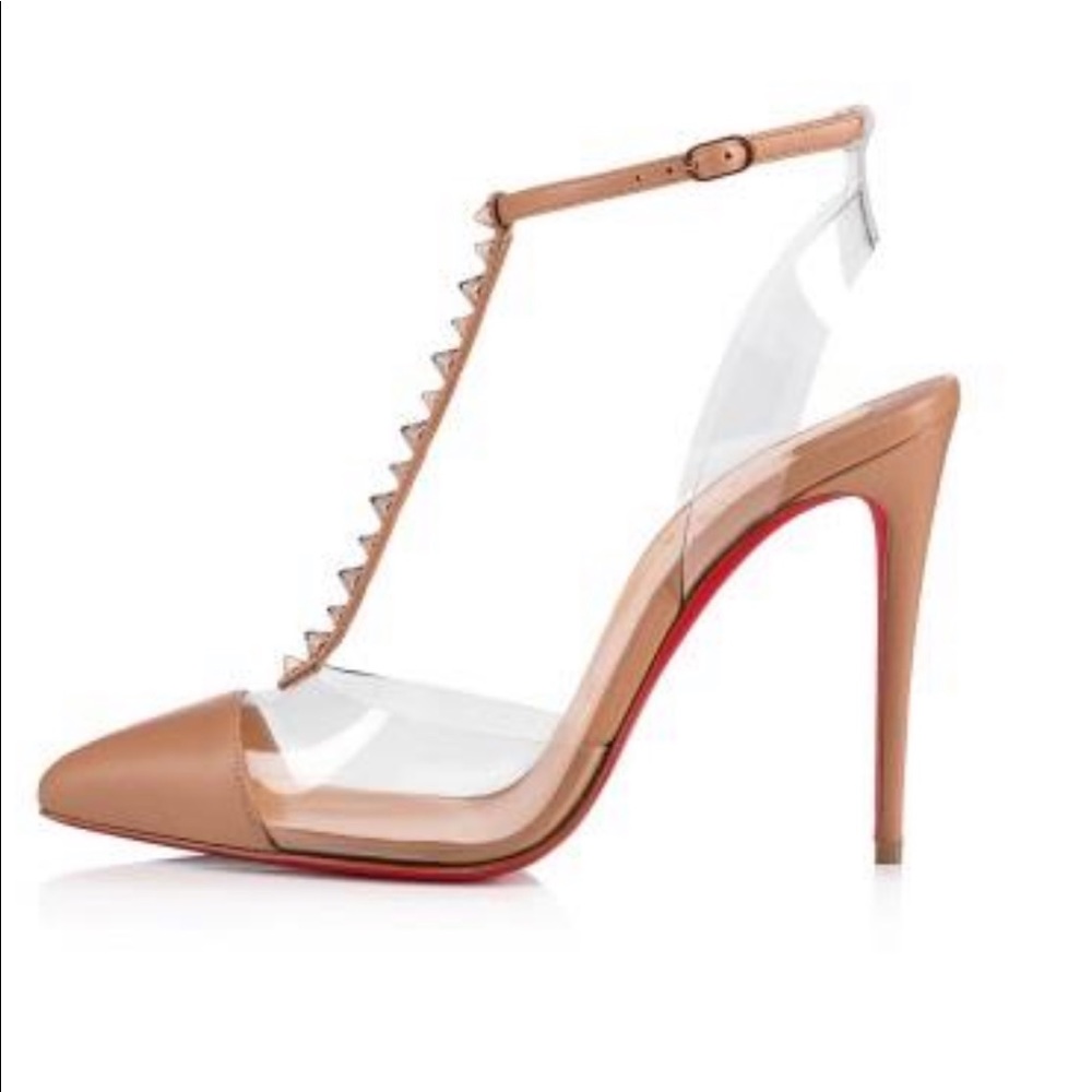 Louboutin Nosy Spikes 100 Nappa/PVC